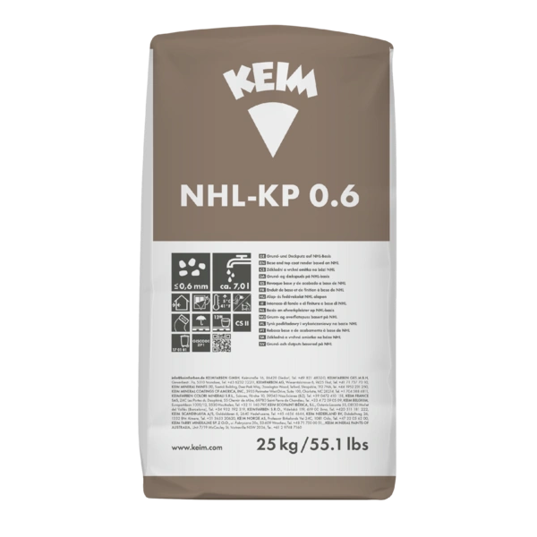 KEIM NHL-KP 0.6 штукатурка известковая выравнивающая тонкослойная DE